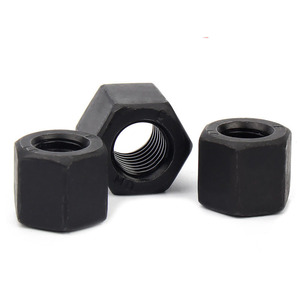 Wanqian Fasteners Hex Nuts M8 To M48 Carbon Steel Black Oxide Fully Threaded GB56-76 - Product Image 1
