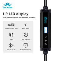 ZOPOISE Nouveau chargeur EV 7KW 32A avec connecteur NACS/Type 1 pour parking d'appartement, câble de 5M, prise Type A+DC6mA CCID20, indice de protection IP66, garantie 2 ans