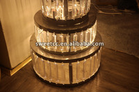 Piliers en cristal cylindriques pour décoration intérieure, toile de fond de scène de mariage, idéal pour les fêtes - Vente chaude