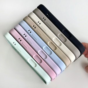 Joyporodo S081 từ Silicone Bìa lỗ tốt màu Silicone trường hợp di động cho Iphone 14 15 16 17 Pro Max di động capa de celular - Product Image 3