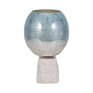 Portacandele in vetro con base in marmo, candelabro decorativo per centrotavola da caffè, decorazione per camera da letto - Product Image 1