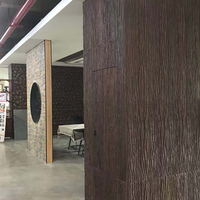 NEU Panneau mural en pierre flexible léger et étanche au détail Panneau mural décoratif en faux bois en PU Panneau en fausse pierre