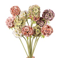 Ornement de fleurs artificielles couleur corail en forme de moulin à vent, décoration florale artificielle
