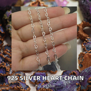 Chaînes en forme de cœur de 6 mm de style classique YIMI en vrac pour la fabrication de bijoux, bracelet en argent véritable 925 - Product Image 2