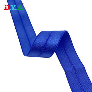 Customize 25mm 25mm Colored Silky Nylon Bias Binding Tape Fold Over <strong>Elastic</strong> Band Webbing Fold Over <strong>Elastic</strong> for Bra Underwear - Product Image 5