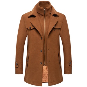 Simplee-veste d'affaires en coton pour hommes, <span class=keywords><strong>manteau</strong></span> décontracté, grande taille, tenue de ville, formel, mode Double col, manteaux en <span class=keywords><strong>laine</strong></span>, collection automne hiver 2022 - Product Image 3