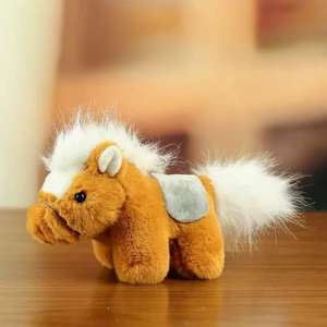 Милый мини 10 см брелок для ключей в виде лошади, плюшевые рекламные талисманы 2026 года, куклы-талисманы, сумка-шармы, плюшевые брелки - Product Image 5