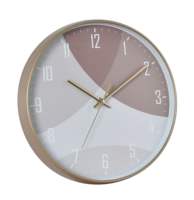 Horloge murale moderne à quartz de 12 pouces pour la décoration intérieure chambre à coucher salon à la mode style Art déco scénique affichage d'aiguilles en plastique