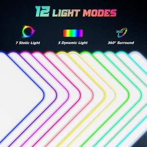 Alfombrilla de Ratón para Juegos LED RGB de la Serie FLAME SNAKE, Blanca, para Sublimación, Tamaño <span class=keywords><strong>XL</strong></span> - Product Image 3