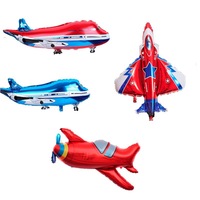 Vente en gros Ballons d'avion de ligne en aluminium de dessin animé Ballons d'avion en aluminium pour décorations de fête d'anniversaire d'enfants