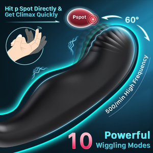 Masseur de prostate, vibrateur anal, jouets sexuels masculins pour hommes, <span class=keywords><strong>plug</strong></span> anal gay, jouets pour adultes, <span class=keywords><strong>plug</strong></span> anal pour femmes, télécommande, 7 modes de vibration - Product Image 3