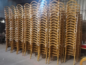 Ghế xếp kim loại bán buôn giá rẻ chất lượng cao màu đỏ dùng cho khách sạn, tiệc cưới, sự kiện - Product Image 4