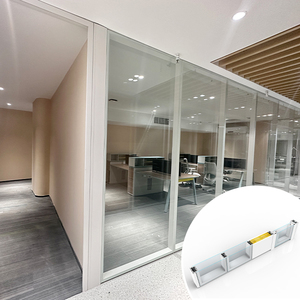 Tùy chỉnh-kích thước hiện đại Acoustic Tempered Glass văn phòng tủ phân vùng nhôm linh hoạt Modular phân vùng ngoài trời bức tường - Product Image 1