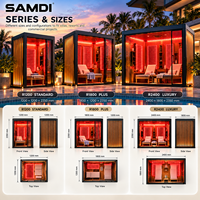 Ruang Terapi Cahaya Merah Sauna Inframerah Spektrum Penuh Kabin Pemulihan Inframerah Dekat dengan Panel Cahaya Merah 630-660nm