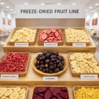 Gefreeze-droogde blauwe bessen, bulkverpakking, rechtstreeks van de fabriek, ingrediënt voor ijs, dessert, smoothie en ontbijt