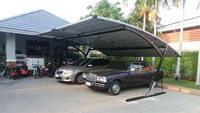 Abri d'auto en métal pour voitures simples/doubles Pare-soleil en polycarbonate pour la maison/garage commercial en aluminium PVDF pour voitures de stationnement