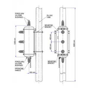 Interruptor de Corte de Carga SF6 Aierway de 24kV y 275mm de Espaciado para Sistemas de Suministro de Energía Radial Doble o de Anillo (RMU) - Product Image 5