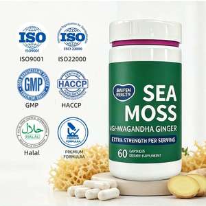 Capsules de mousse marine 60 capsules Complexe de mousse marine avec Ashwagandha, gingembre et curcuma pour l'immunité et la vitalité - Product Image 1