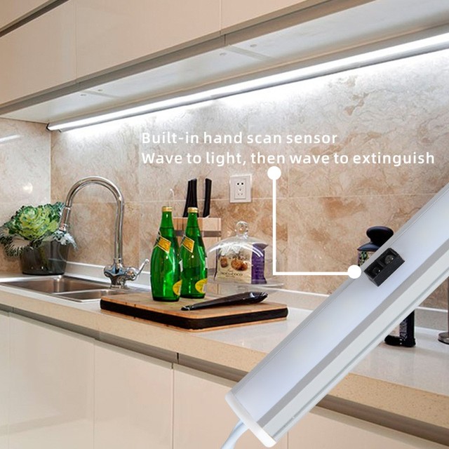 1708 Ultra-thin Smart Infrared Led Aluminum Profile Light Arm-by of Sensor Hand Sweep Lamp for Kitchen Cabinet 24v