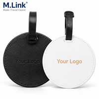 Étiquette de bagage vierge personnalisable par sublimation en cuir PU, étiquette de voyage avec impression par transfert thermique, porte-carte d'identité avec logo personnalisé