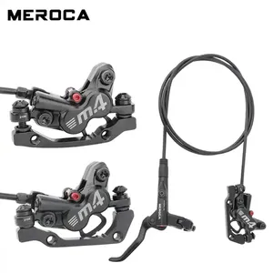 Top qualité MEROCA 4 Piston vtt vélo hydraulique huile frein à disque ensemble avec 160mm vélo frein à disque 800/1400mm huile frein vélo pièces