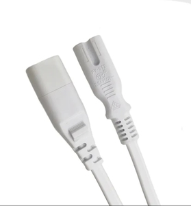 Connecteur 250V 2.5A C7 à C8 IEC <span class=keywords><strong>60320</strong></span> 0.3m/1.5m câble d'alimentation d'extension de couleur blanc/noir - Product Image 5