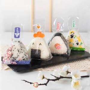 Bán buôn bằng lò vi ba OPP dễ dàng xé Nhật Bản phong cách Kimbap hai lớp tam giác gạo CuộN onigiri đóng gói túi - Product Image 1