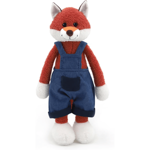 Peluche renard en coton moelleux et mignon, anti-stress, doublure en maille lavée, renard rouge de <span class=keywords><strong>dessin</strong></span> <span class=keywords><strong>animé</strong></span> doux, cadeau d'anniversaire pour enfants - Product Image 2