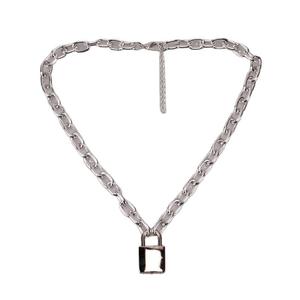 Collier pendentif chaîne en aluminium, couleur or acier, design géométrique, bijoux de mode - Product Image 5