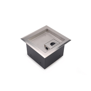 Caja Eléctrica de Suelo de Acero Inoxidable con Gestión de Cables y Doble Toma de Corriente para Instalación en Oficinas Modernas - Product Image 2
