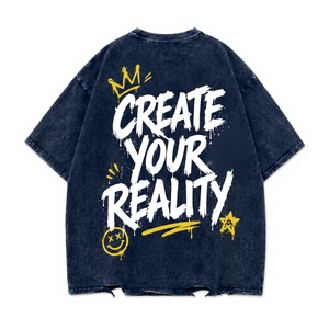 T-shirt Homme en Coton Tricoté 100% de Haute Qualité, Coupe Ample, Noir, Style Hip Hop Urbain, avec Logo Personnalisé et Impression Sérigraphique - Product Image 1
