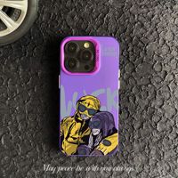 Ensemble d'étuis de téléphone PC en TPU Silver Couple pour iPhone 15 Pro Max Camera Protector Sublimation Design Compatible avec tous les modèles Pro Max