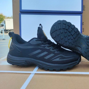 Zapatos Deportivos Negros para Hombre, Suela de Goma Antideslizante, Tacón Bajo, Zapatos de Seguridad Deportivos para Exteriores, Primavera Otoño - Product Image 2