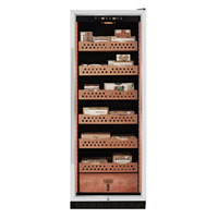 Humidor électrique grande capacité 288L avec étagères en bois et refroidissement par ventilateur pour le stockage et la présentation de cigares - Vente en gros