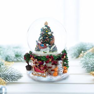 Globes en résine personnalisés OEM dans un globe en verre, décorations de Noël, boule de neige, globe de neige personnalisé avec musique ou LED - Product Image 3
