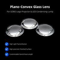 Lentille en verre plano-convexe, longueur focale 50 mm, revêtement AR vert, verre optique pour projecteur Gobo, lampe de condensation LED, personnalisation disponible