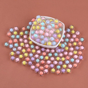 Mixed Color Transparent Acrylic Beads Round Loose Beads For <b>Bracelet</b> Making DIY Jewelry Accessories - Product Image 1