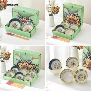 Bols en céramique personnalisés à prix abordable, style japonais, résistants à la chaleur, écologiques, compatibles lave-vaisselle, ensembles de vaisselle, coffrets cadeaux pour mariage - Product Image 6