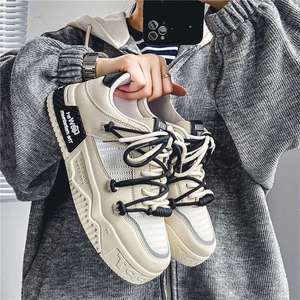 Men's <b>Shoes</b> 2025 New Autumn Breathable Thin Mesh Thick-Soled Lace-Up White Sneakers <b>Height</b>-<b>Increasing</b> Casual Sports Trendy - Product Image 4
