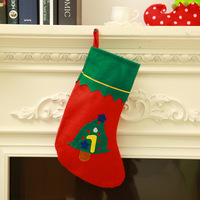 Chaussettes de Noël en feutre écologiques faites à la main, ornements de Noël, pochettes à bonbons pour les fêtes, décorations suspendues pour Noël