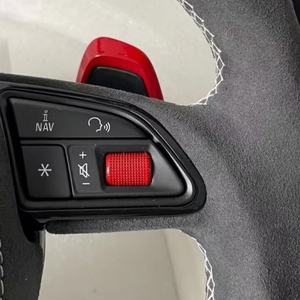 Volante de Fibra de Carbono Personalizado para <span class=keywords><strong>Audi</strong></span> A3 A4 A5 A6L A8 Q3 Q4 Q5 Q5 Q7 Q8 TT B9, Volante de Cuero de Ante - Product Image 4