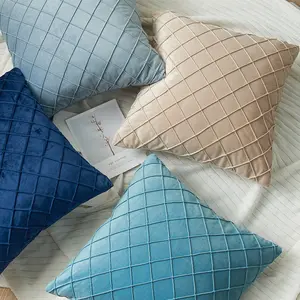 Оптовая продажа, домашний тканый мягкий бархатный 3D-чехол для подушки с геометрическим рисунком