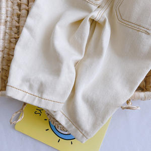 2025 automne Collection à la mode Style coréen pantalon droit couleur unie taille haute jeans décontractés pour garçons enfants - Product Image 6