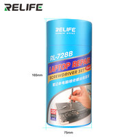 Vente en gros RELIFE RL-728B Ensemble de tournevis robuste pour réparation d'ordinateur portable 2D Équipé d'un magnétiseur/Petite ventouse transparente