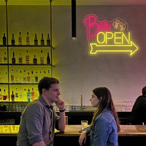 Bar open neon indoor hanging ambient light party shop <b>sign</b> wall decoration light entrance indicator light luminous <b>sign</b> custom - Product Image 3