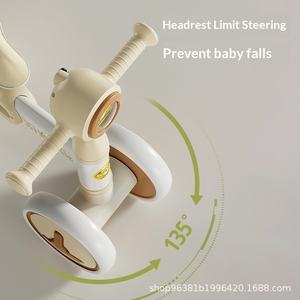 Sepeda Keseimbangan Anak Usia 1-3 Tahun, Baby Walker Tanpa Pedal, Skuter Geser Empat Roda untuk Anak Laki-laki dan Perempuan, Berbahan Logam - Product Image 4