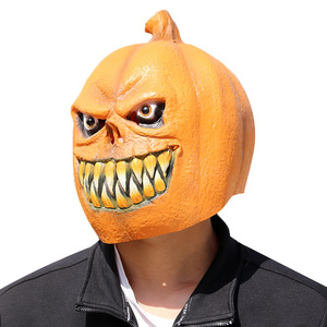 Masque de tête de citrouille en latex pour Halloween, accessoire de costume taille unique, décoration de fête cosplay - Product Image 5