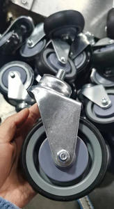 5 "5 Zoll Einkaufs wagen Schwenkbarer Nachlauf/Einkaufs wagen Rad Einziehbarer expandieren der Vorbau Pu <span class=keywords><strong>4</strong></span> ZOLL ARBEITS TISCH <span class=keywords><strong>CASTER</strong></span> RÄDER - Product Image 6