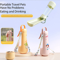 Bouteille d'eau pliable pour animaux de compagnie, conteneur multifonctionnel pour eau et nourriture, pulvérisation rafraîchissante, gobelet portable pour chien, accessoires pour animaux de compagnie
