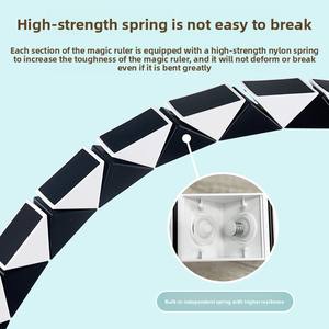 Opvouwbare regenboogkleurige magische liniaal DIY 3D kubus Multi-vorm opvouwbare fidget decompressie speelgoed magische kubus slangliniaal educatief speelgoed - Product Image 4